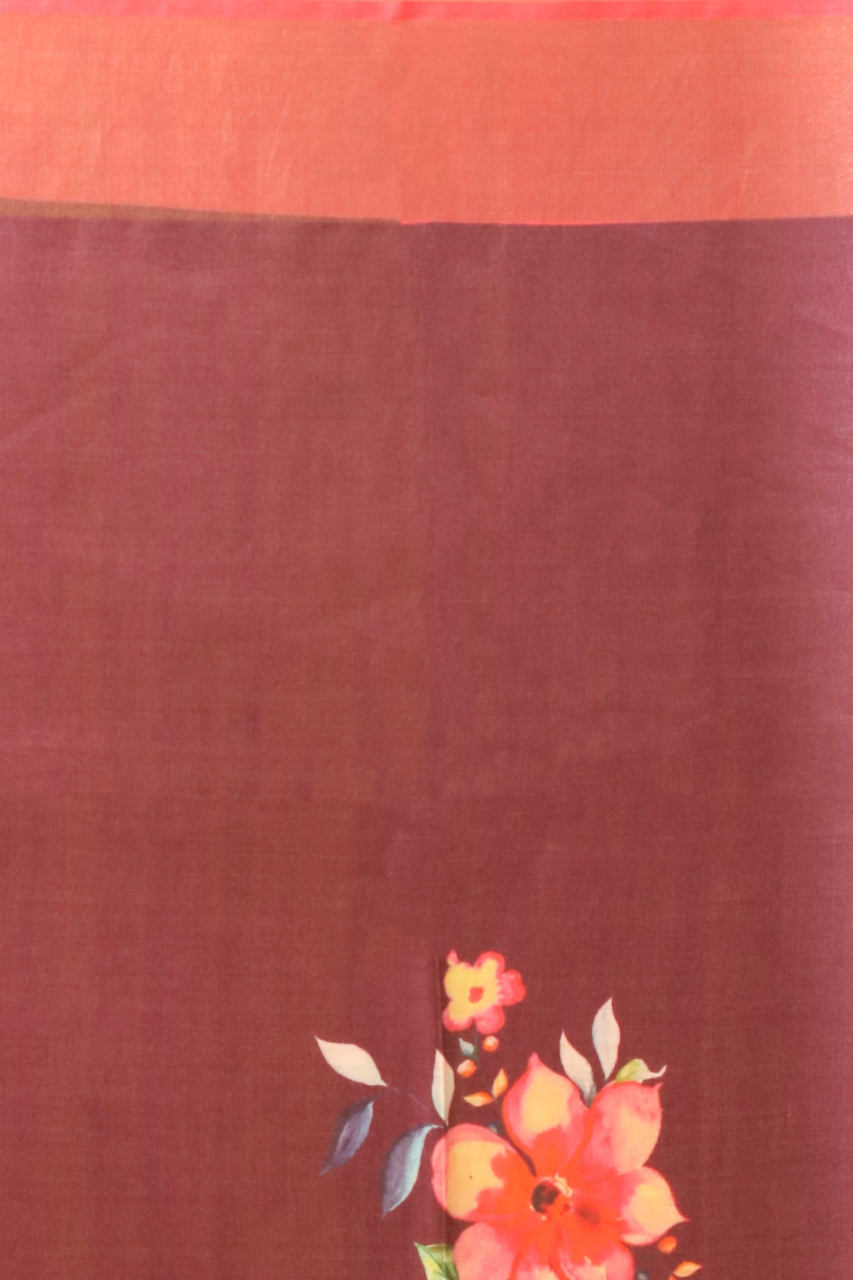 Handwoven Tassar Digital Floral Print Saree