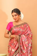 Handwoven Tassar Digital Floral Print Saree