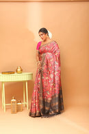Handwoven Tassar Digital Floral Print Saree