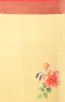 Handwoven Tassar Digital Floral Print Saree