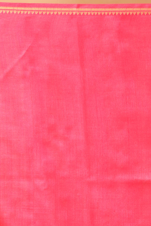 Handwoven Tassar Block Print Saree