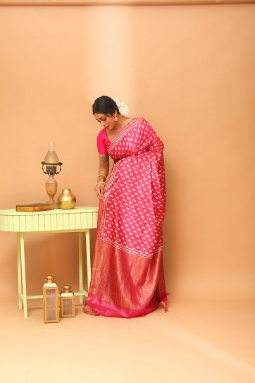 Handwoven Tassar Block Print Saree