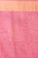 Handwoven Tassar Block Print Saree