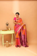 Handwoven Tassar Block Print Saree