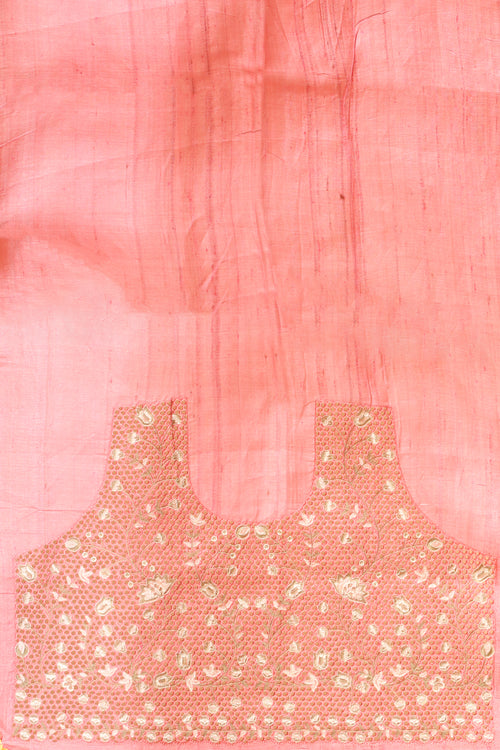 Handmade Tassar Embroidery Saree