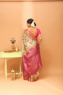 Handwoven Tassar Hand Paint Saree