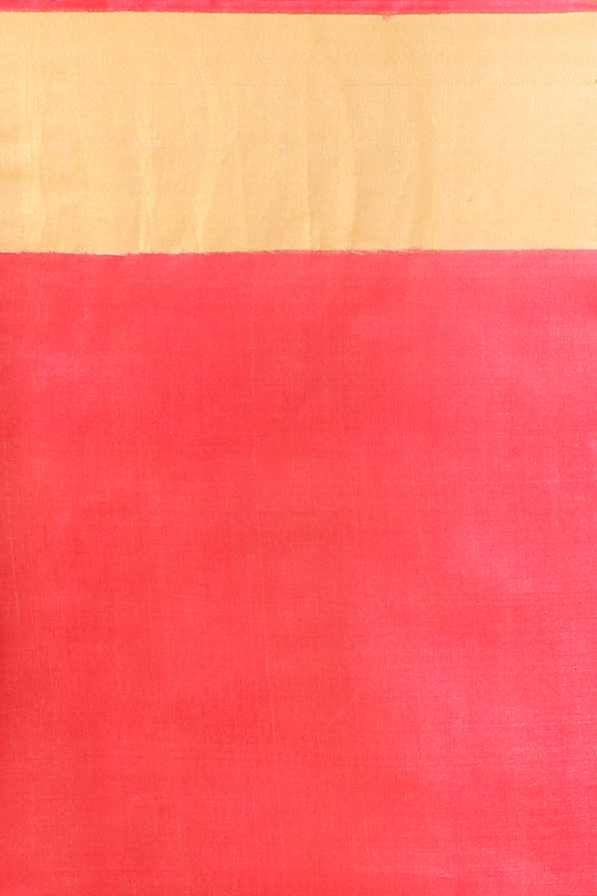 Handwoven Tassar Block Print Saree