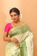 Handwoven Tassar Jala Saree