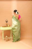 Handwoven Tassar Jala Saree