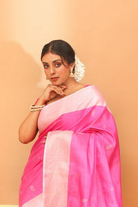 Handwoven Tassar Jala Saree